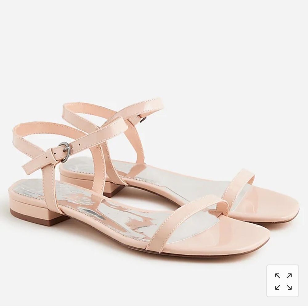 J. Crew Hazel ankle-strap sandals in patent leather